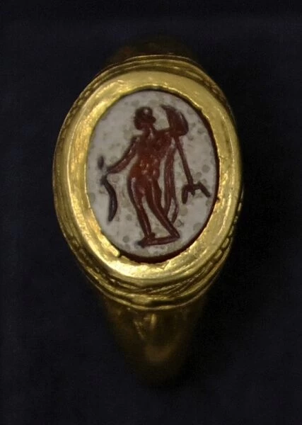 God Neptune depict in a ring. 1-100