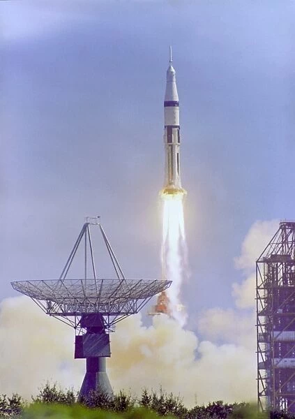 Apollo 7 Launch. The Apollo 7 Saturn IB space vehicle is launched