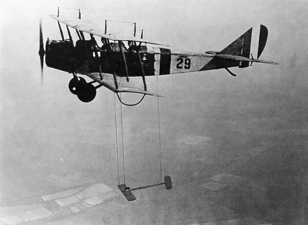 Curtiss JN-4 Jenny Aircraft With Model Wing Suspended