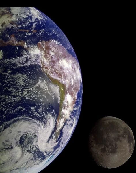 The Earth & Moon. During its flight, NASA?s Galileo spacecraft returned