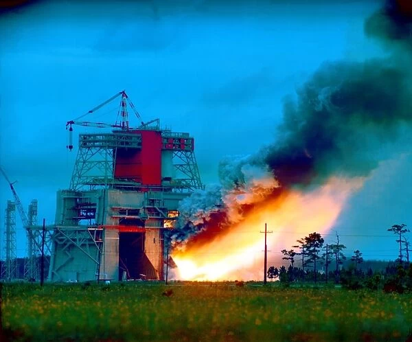 Static Test Firing of Saturn V S-1C Stage