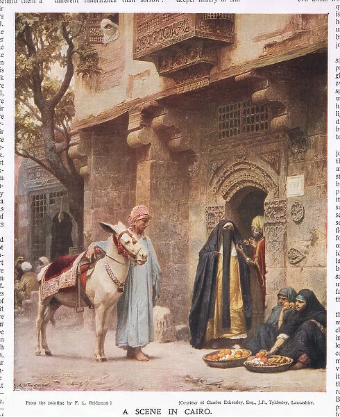 A scene in Cairo, from the Bibby Annual published in 1917 (colour litho)
