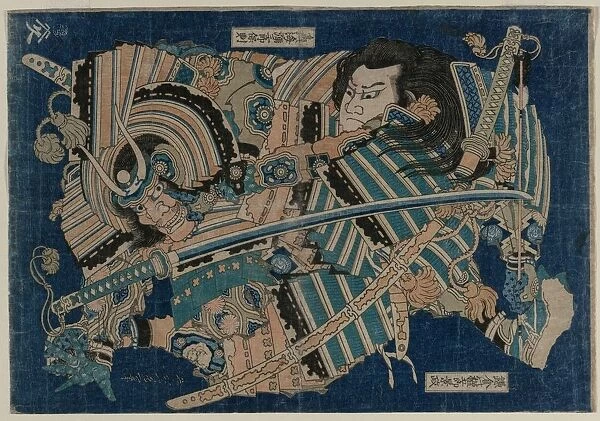 Kamakura no Gengoro Seizing Torinoumi Tasaburo, early 1830s. Creator: Katsushika Hokusai (Japanese