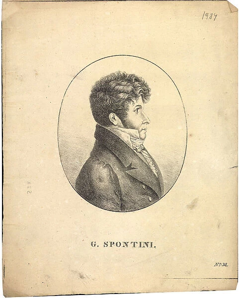 Portrait of Gaspare Spontini (1774-1851), ca 1820