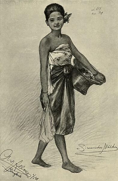 Siamese girl, Bangkok, 1898. Creator: Christian Wilhelm Allers