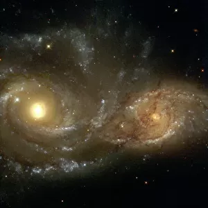 A Grazing Encounter Between Two Spiral Galaxies
