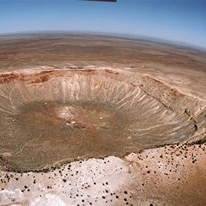 Aerial view of Meteor Crater, Arizona