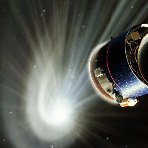 Giotto spacecraft at Halleys Comet