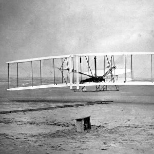Wright Brothers flight at Kitty Hawk, North Carolina