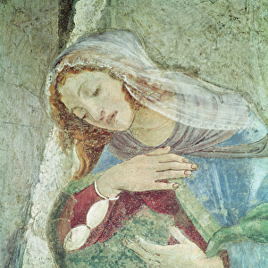 The Annunciation (detail of the Virgin), c. 1445 (fresco)