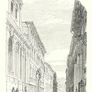 The Strada Balbi, Genoa (engraving)