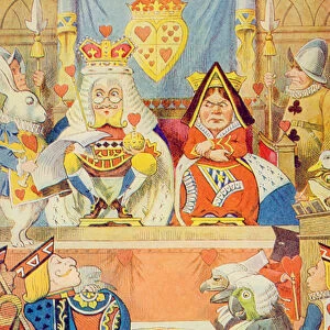 The Trial of the Knave of Hearts, illustration from Alice in Wonderland by Lewis Carroll