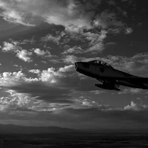 An F-86F Sabre in flight near Glendale, California