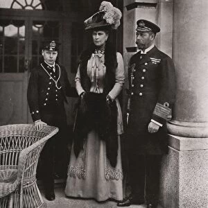 King George and Queen Mary with their son Prince Edward, May 1910. Creator: Unknown