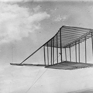 View of glider flying as a kite, 1900. Artist: Wright Brothers, (Orville and Wilbur)