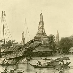 Wat Chaeng, Bangkok, Siam, 1898. Creator: Christian Wilhelm Allers